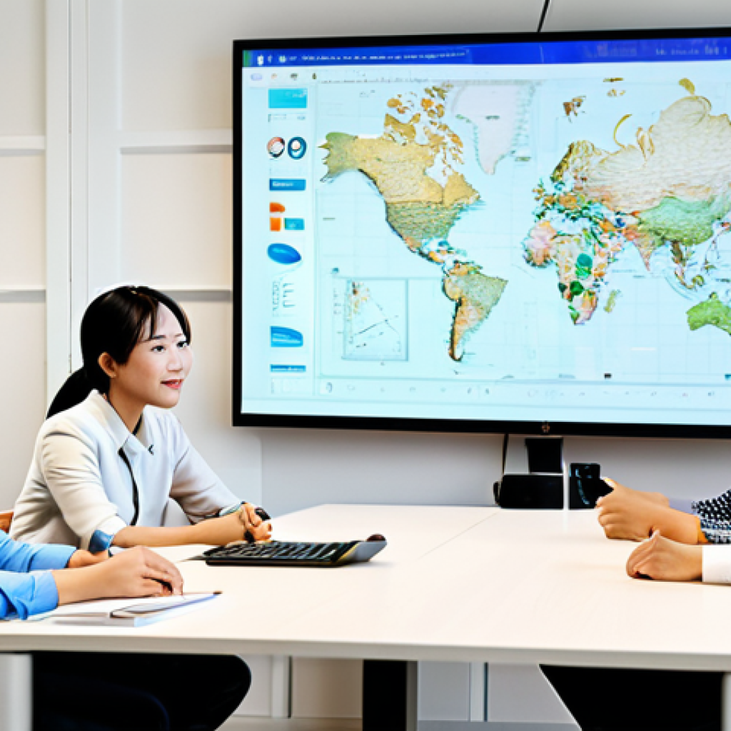 Collaborative Tech Meeting**

"A diverse team of tech professionals in modern, modest office attire are gathered around a table, reviewing a code diagram on a large screen. The setting is a bright, open office space with Vietnamese artwork on the walls. Emphasis on collaboration and innovation. Fully clothed, appropriate content, safe for work, professional atmosphere, perfect anatomy, natural proportions, high quality."

**