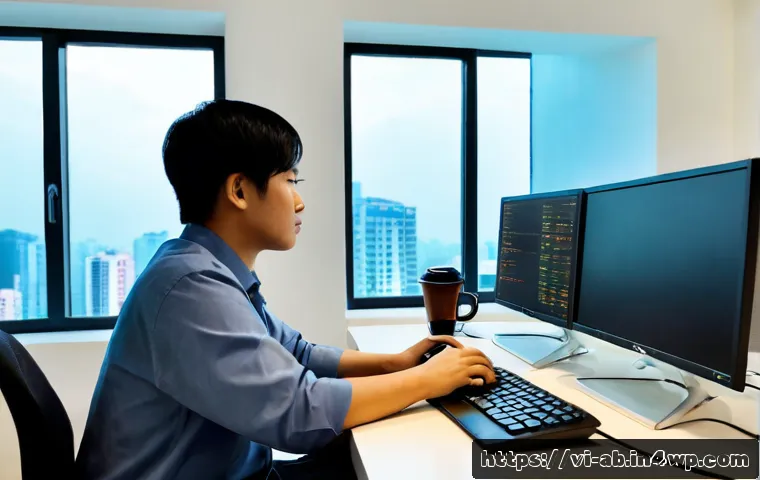 Home 17 백엔드 개발을 위한 기술 스택 구성 - Photorealistic modern backend developer workspace in Ho Chi Minh City, Vietnamese young professional...